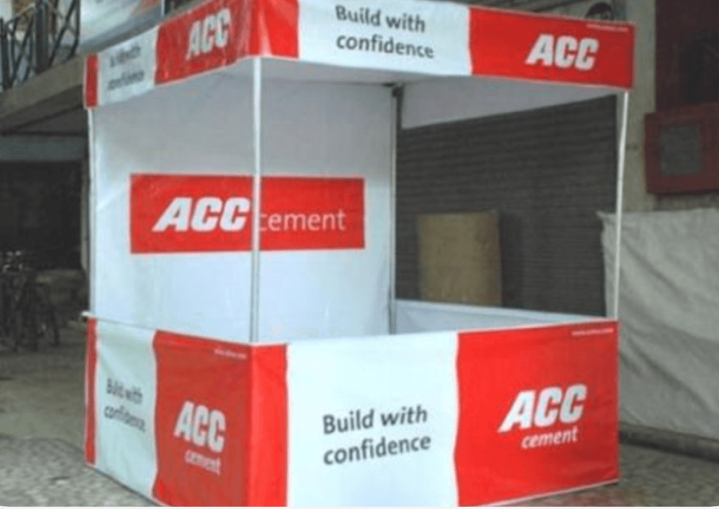 Custom Printed Promotional Canopy Demo Tent & Gazebo Kiosk real production photo