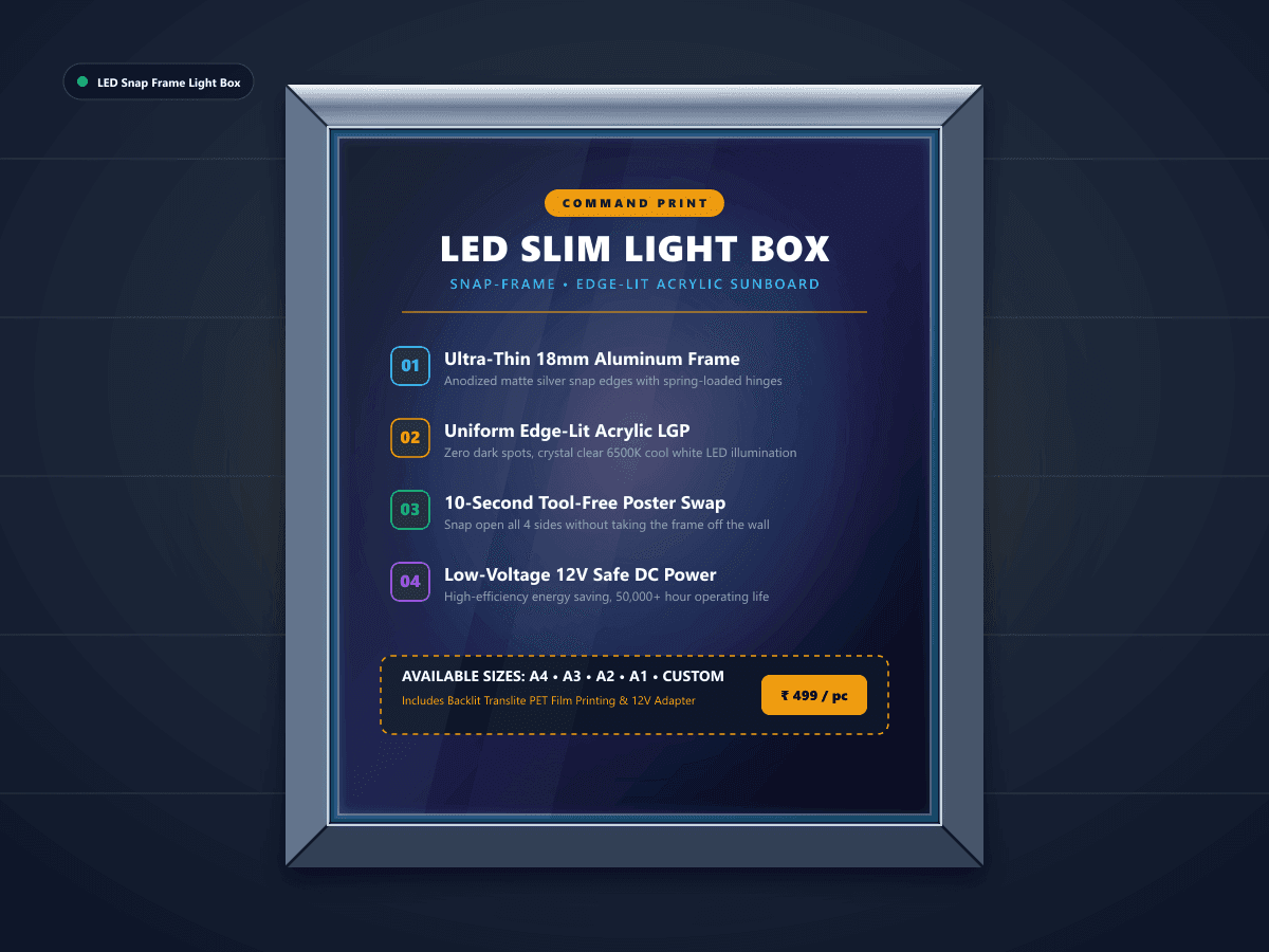 Backlit LED Glow Sign Boards