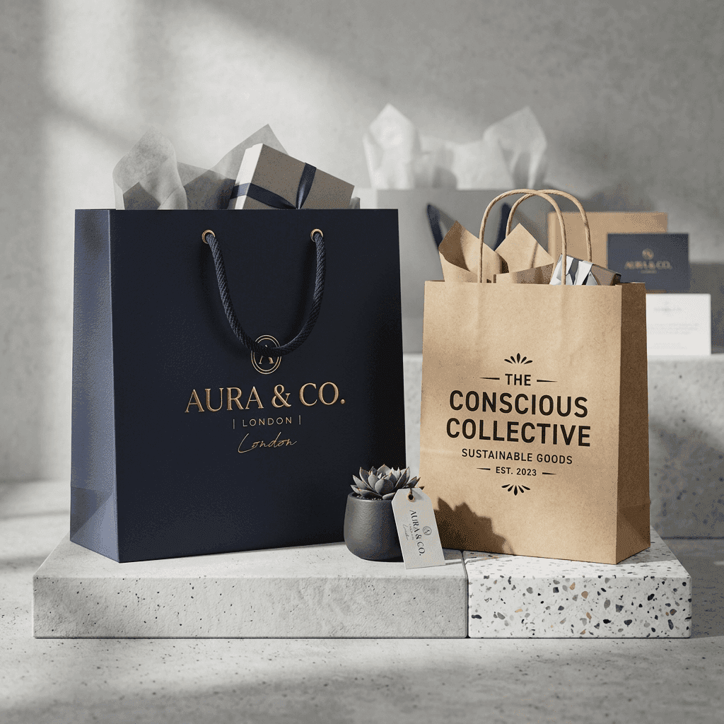 Luxury Custom Retail Carry Bags & Kraft Packaging